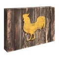 Designocracy Rooster Farmhouse Art on Board Wall Decor 9813518